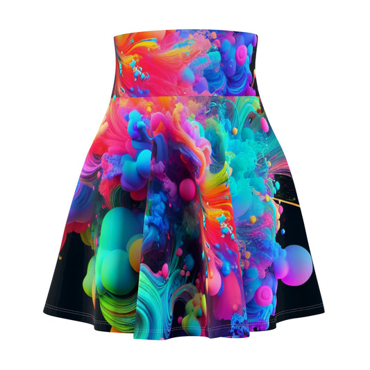 Ambrosius diVinci - Trippy Infity Patterns Woman's Skater Skirt
