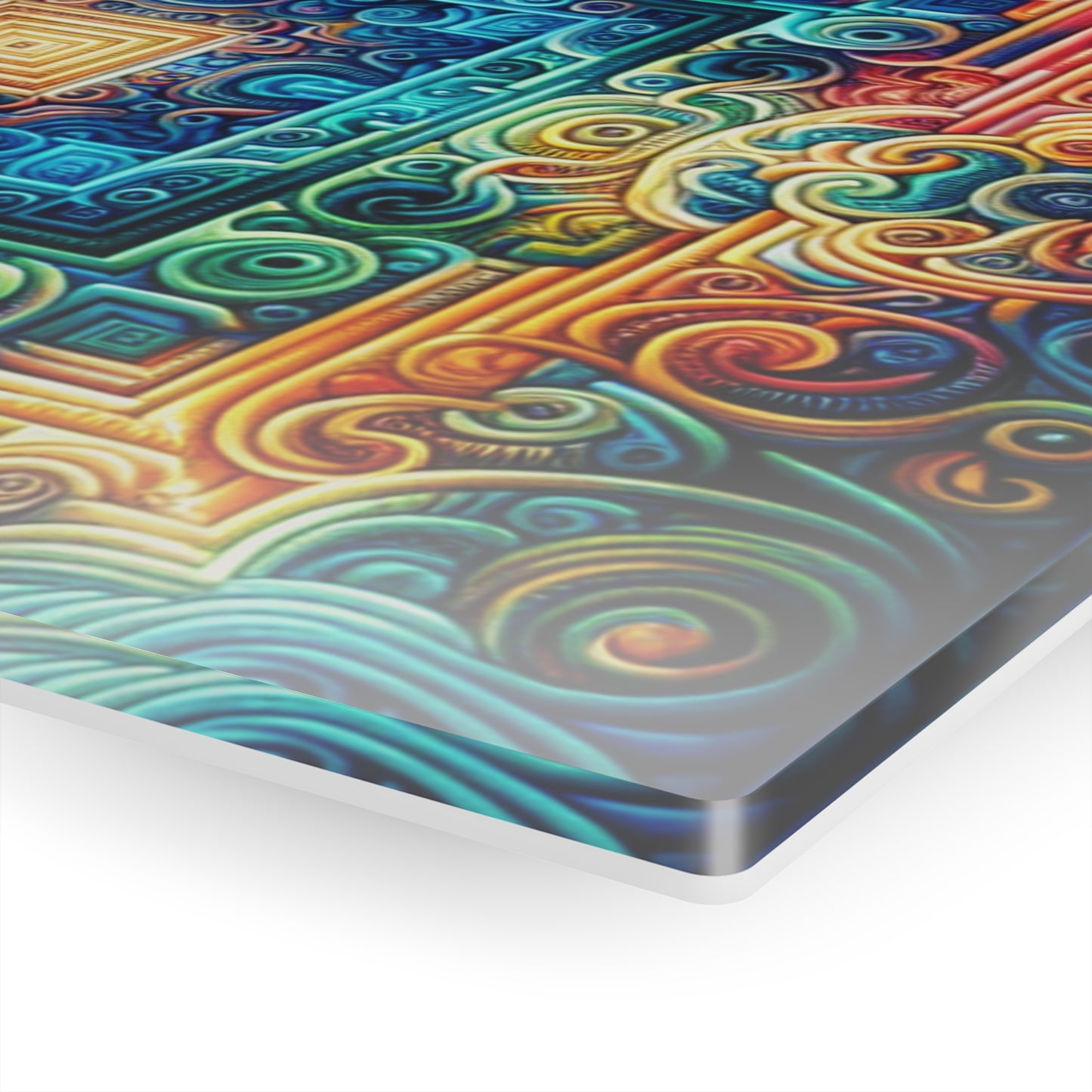 Neon Infinity Dreamscape. Trippy infity Pattern 1/4" Glossy Acrylic Art