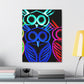 Neon Night Owls. NEON Owls Art Canvas
