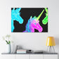 Neon Unicorn Blizzard NEON Unicorns Art Canvas