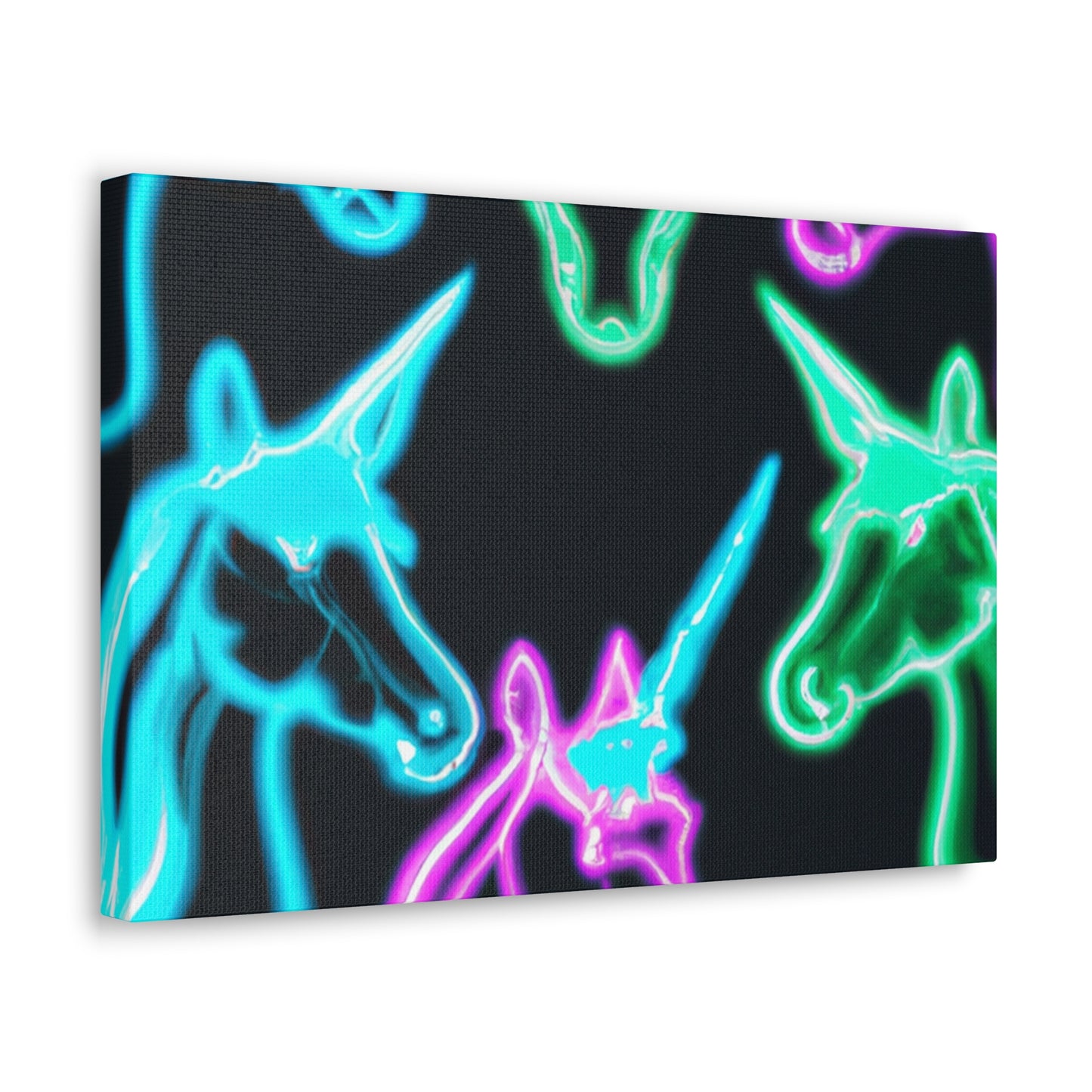 Neon Unicorn Magic. NEON Unicorns Art Canvas