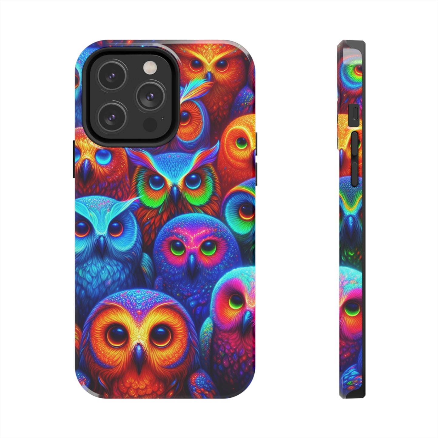 'Electric Neon Owl Harmony' NEON Owls Tough Phone Case