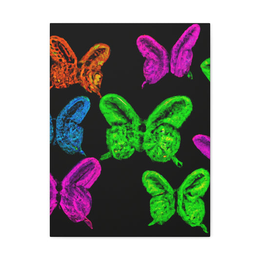 "Monarch Reserve" Neon Butterflies  Art Canvas