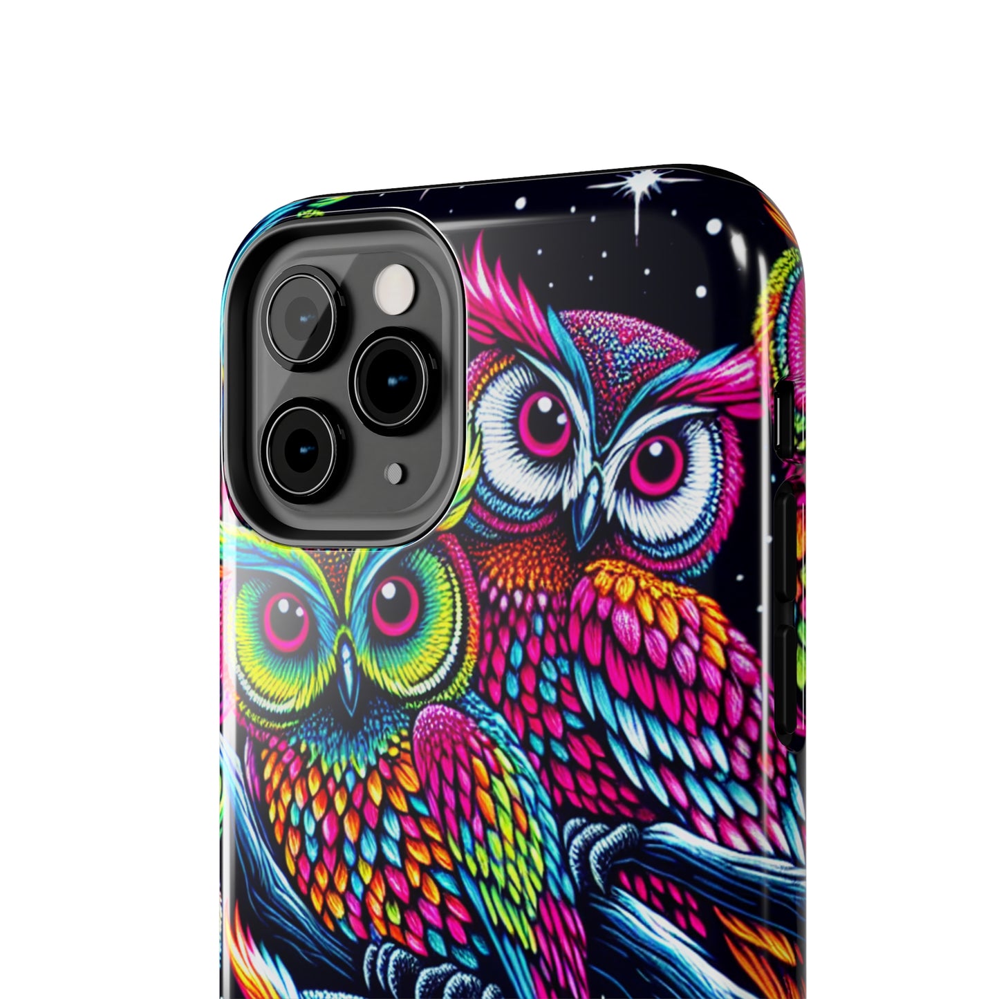 "Neon Nocturne" NEON Owls Tough Phone Case