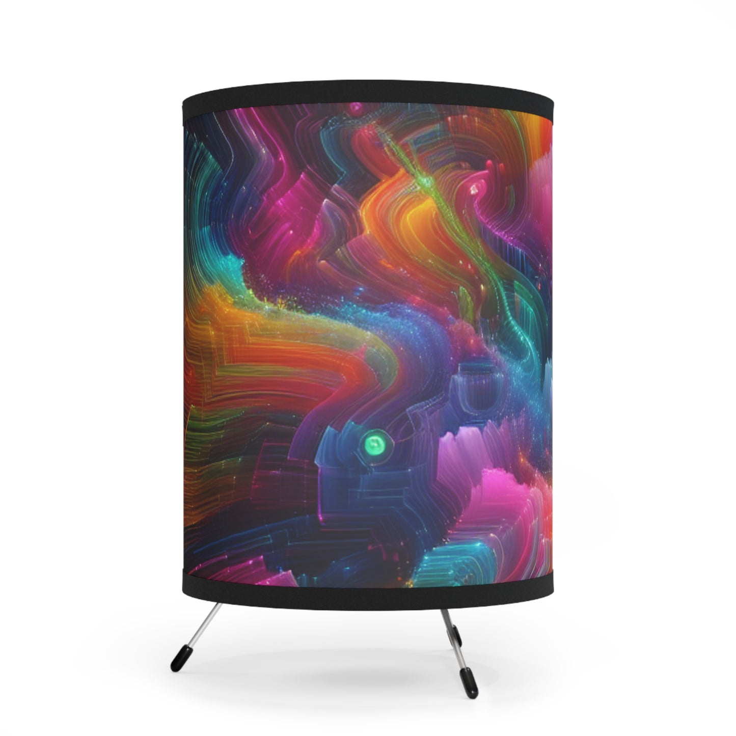 Federico da Vinci - Trippy Infity Patterns Art Tripod Lamp