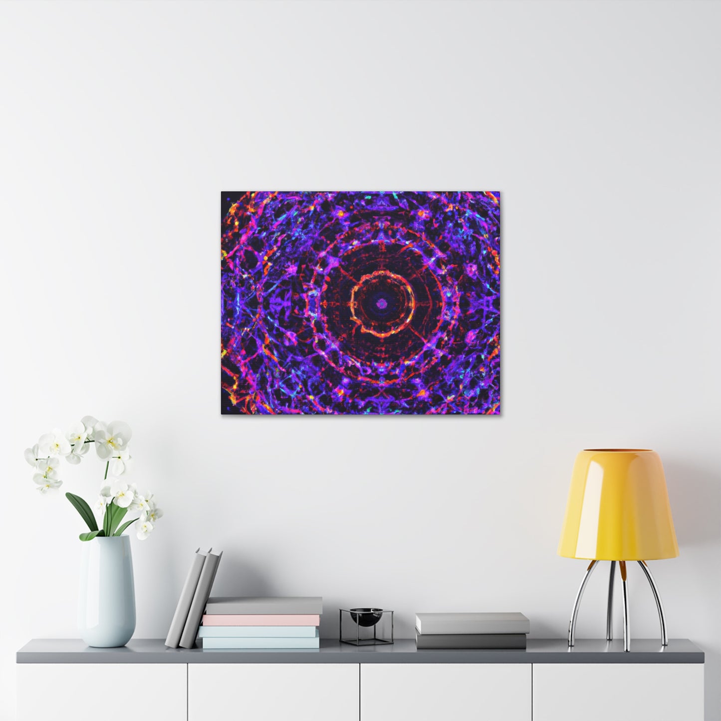 Cosmic Psychedelic Universe. Trippy Infinity Patterns Art Canvas