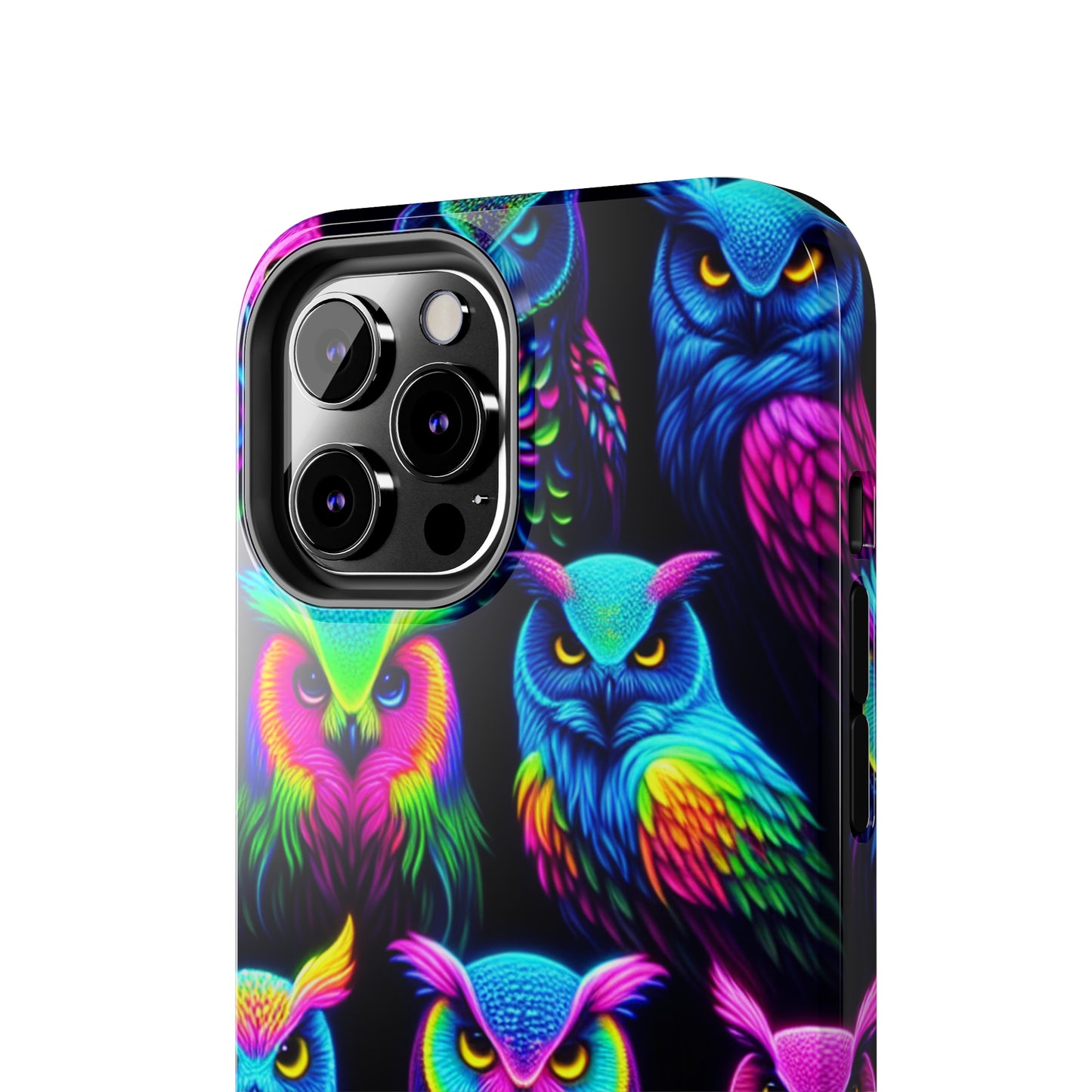 "Nocturnal Neon Glow" NEON Owls Tough Phone Case