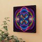 Infinite Neon Vortex. Infinity Patterns Art Acrylic Clock