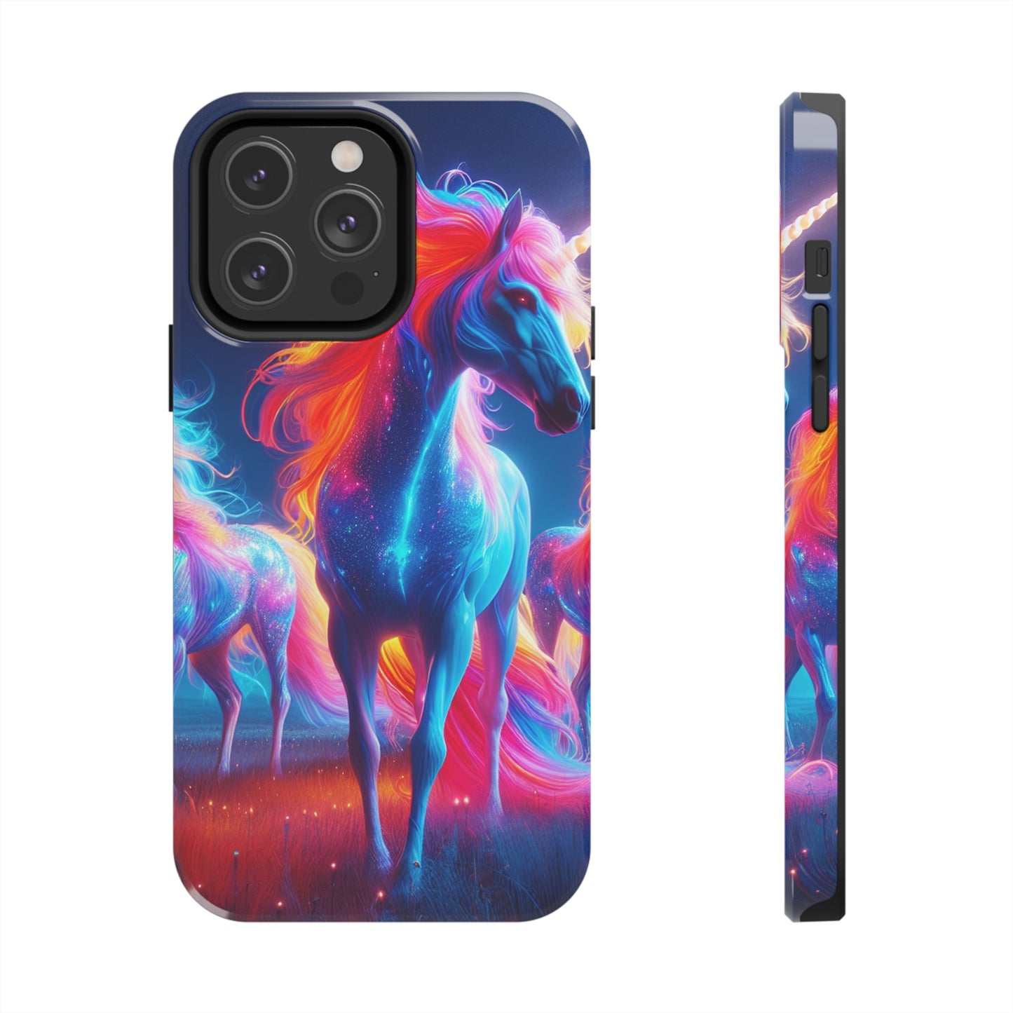 "Neon Dreamscapes: A Pride of Unicorns" NEON Unicorns Tough Phone Case