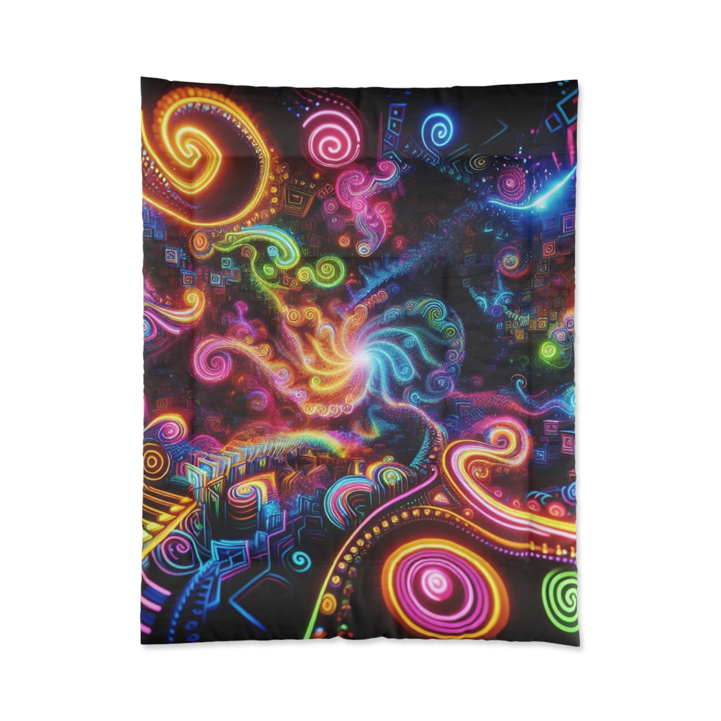 Cosmic Kaleidocolors. Trippy Infinity Patterns Comforter Blanket