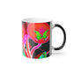 "Neon Rainbow Suite". Mushrooms & Butterflies 11oz Color Morphing Mug