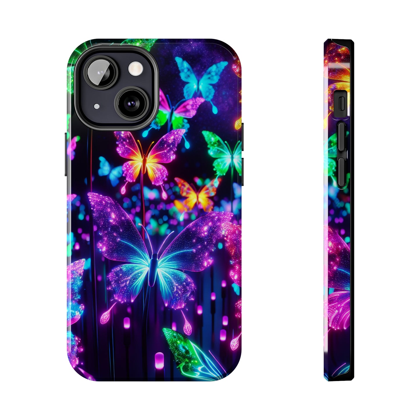 "Vibrance in Flight" NEON Butterflies Tough Phone Case