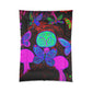 Neon Jungle Dance. Butterflies & Mushrooms Comforter Blanket