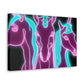 "Neon Unicorn Posse" NEON Unicorns Art Canvas