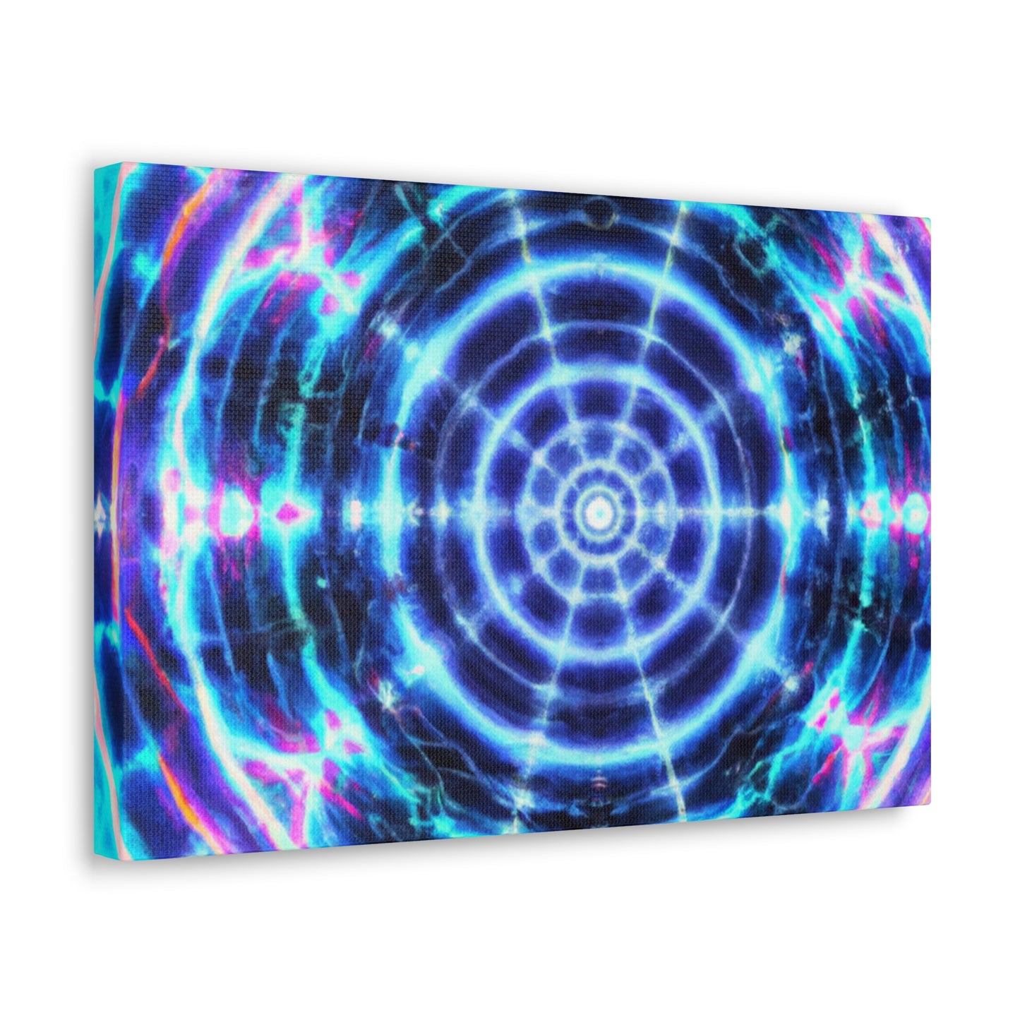 Neon Infinity Visions. Trippy Infinity Patterns Art Canvas