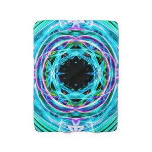 Angelo da Vinci - Trippy Infinity Patterns Sherpa Blanket