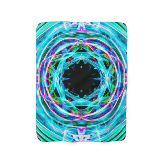 Angelo da Vinci - Trippy Infinity Patterns Sherpa Blanket