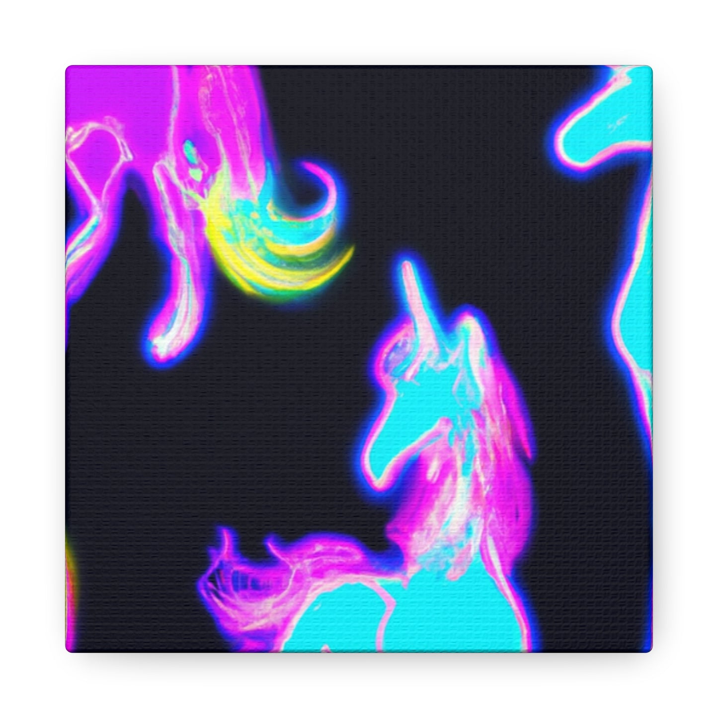 "Neon Magic" NEON Unicorns Art Canvas