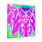 Neon Splendor Unicorns. NEON Unicorns Art Canvas