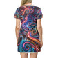 Vortex of Vibrant Radiance. Infinity Patterns Womans T Shirt Dress