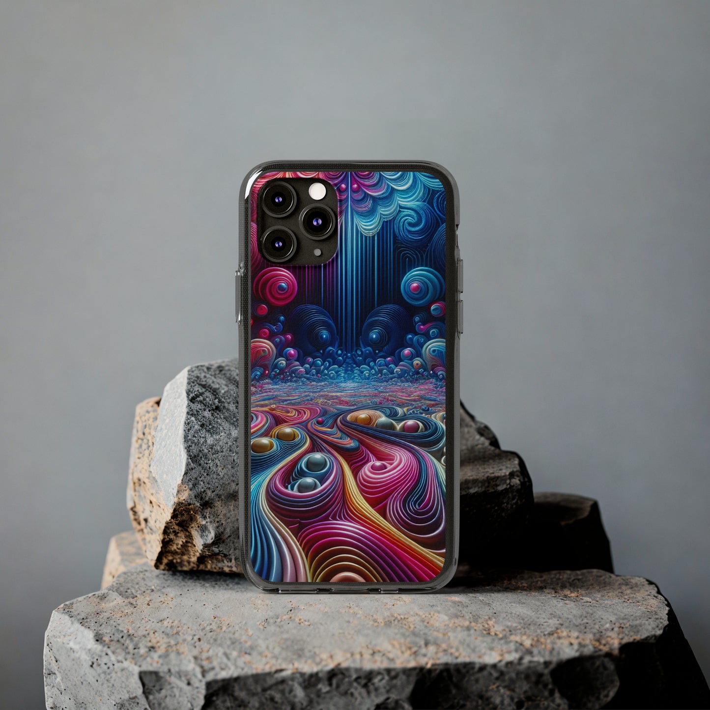 Mesmerizing Neon Infinity Infinity Patterns Art Polycarbonate Phone Case Samsung Galaxy s21 s22 Google Pixel 6 Iphone 11 12 13 14 Pro Max Mini Plus