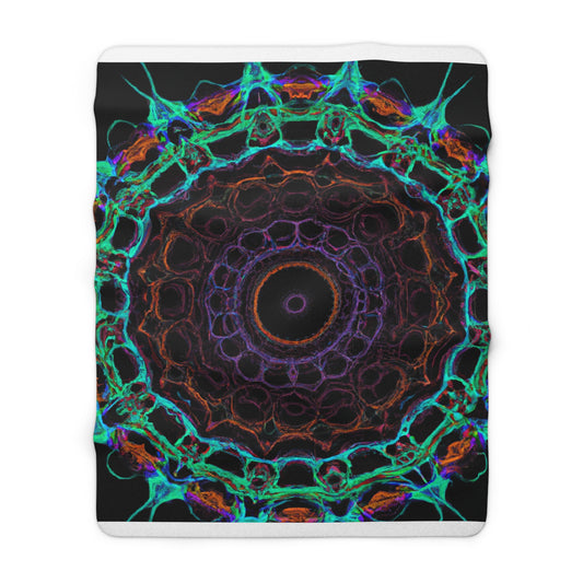 DaVinci Luther - Trippy Infinity Patterns Sherpa Blanket