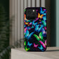 "Neon Butterfly Luridrainbow". Neon Butterflies Premium Art Magsafe Magnet Tough IPhone 13 14 15 Pro Plus Max and Mini in Matte and Glossy Phone cases