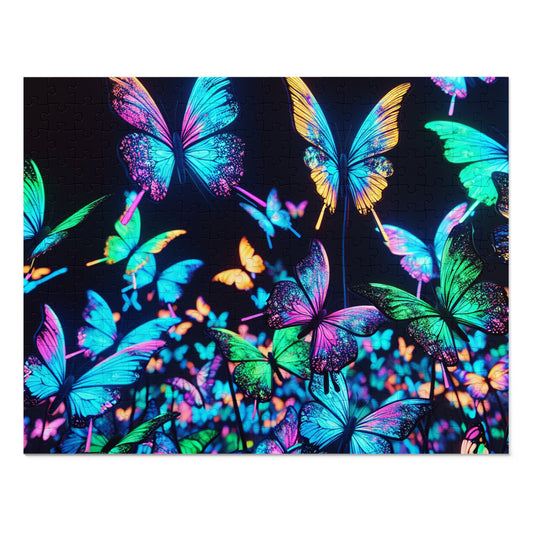 Neon Flutter - Neon Butterflies Puzzle