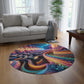 Neon pervasion Infinity Infinity Patterns Round Rug