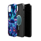 Neon Glitterbug Heaven. Neon Butterflies and Mushrooms Premium Art Magsafe Magnet Tough IPhone 13 14 15 Pro Plus Max and Mini in Matte and Glossy Phone cases