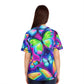 "Neon Embrace" Neon Butterflies Womans Jersey