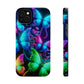 Neon Flutter Symphony Neon Butterflies Premium Art Magsafe Magnet Tough IPhone 13 14 15 Pro Plus Max and Mini in Matte and Glossy Phone cases