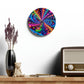 "Infinite Neon Reflection" Infinity Patterns Art Acrylic Clock