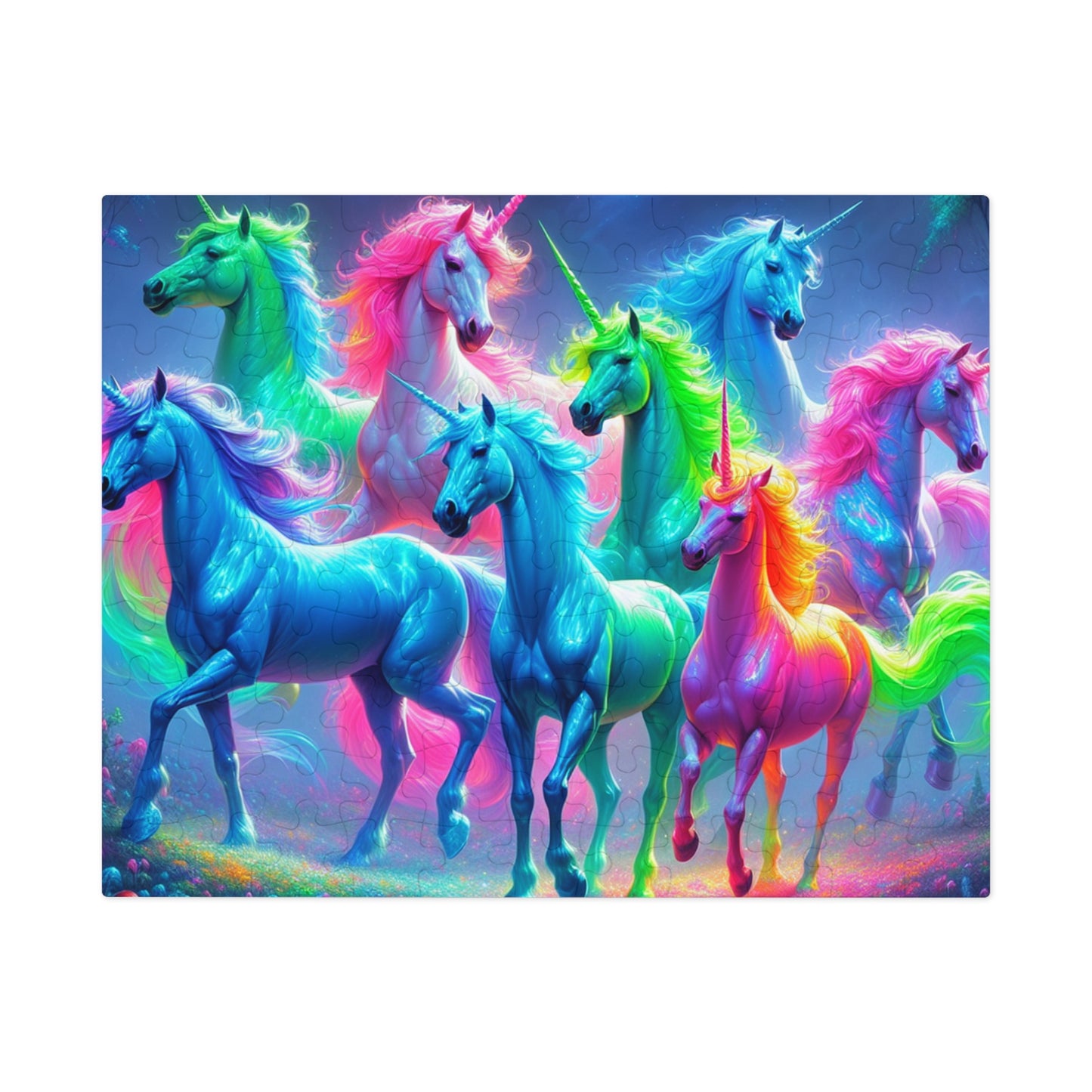 Nornicorns. - Neon Unicorns Puzzle