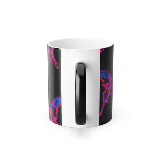 "Neon Glitterflies". Neon Butterflies 11oz Color Morphing Mug