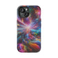 Neon Infinity Chromadrift. Neon Trippy Infinity Patterns Premium Art Magsafe Magnet Tough IPhone 13 14 15 Pro Plus Max and Mini in Matte and Glossy Phone cases
