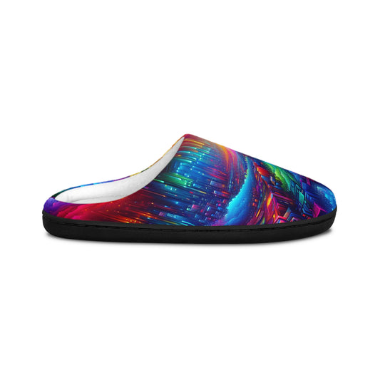 Neon Dreaming. - Neon Butterflies Woman's Indoor Slippers