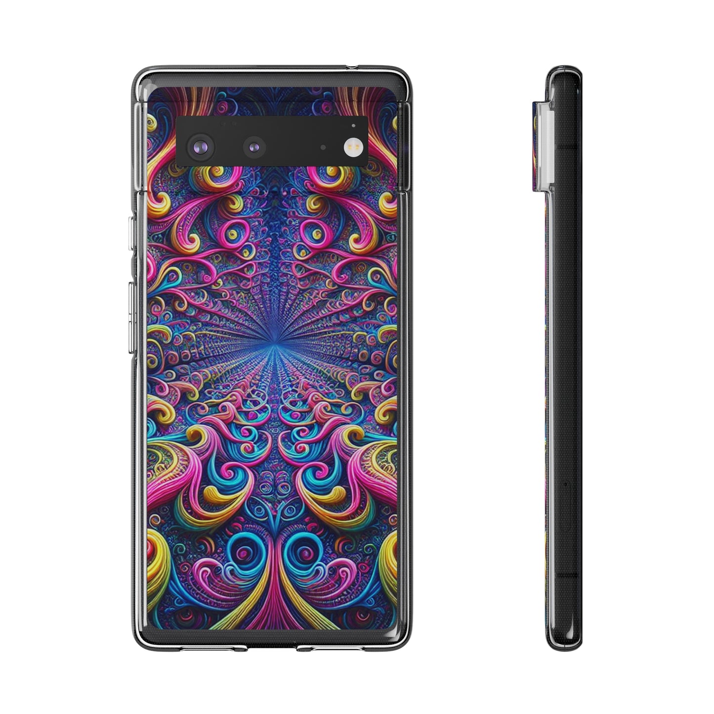 Neon Infinity Dreamscape. Infinity Patterns Art Polycarbonate Phone Case