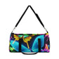 Neon Splendor. - Neon Butterflies Duffle Bag