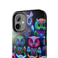 Neon Nocturnal Spectacle. NEON Owls Tough Phone Case