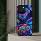Neon Ecstasy. Neon Butterflies and Mushrooms Premium Art Magsafe Magnet Tough IPhone 13 14 15 Pro Plus Max and Mini in Matte and Glossy Phone cases