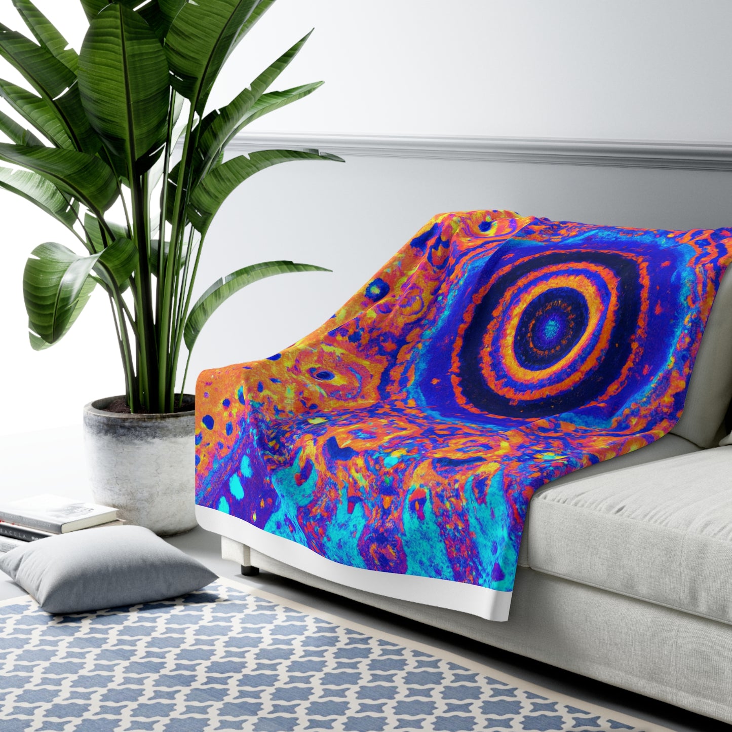 Leonardo da Vincianto. - Trippy Infinity Patterns Sherpa Blanket