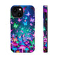 Neon Eden. Neon Butterflies and Mushrooms Premium Art Magsafe Magnet Tough IPhone 13 14 15 Pro Plus Max and Mini in Matte and Glossy Phone cases