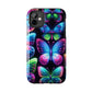 "Dance of the Neon Butterflies" NEON Butterflies Tough Phone Case Iphone 6 7 8 9 10 11 12 13 14 SE X XR XS Pro Max Mini Plus