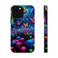 Neon Fruition Neon Butterflies and Mushrooms Premium Art Magsafe Magnet Tough IPhone 13 14 15 Pro Plus Max and Mini in Matte and Glossy Phone cases
