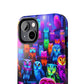 Neon Night Hootenanny. NEON Owls Tough Phone Case