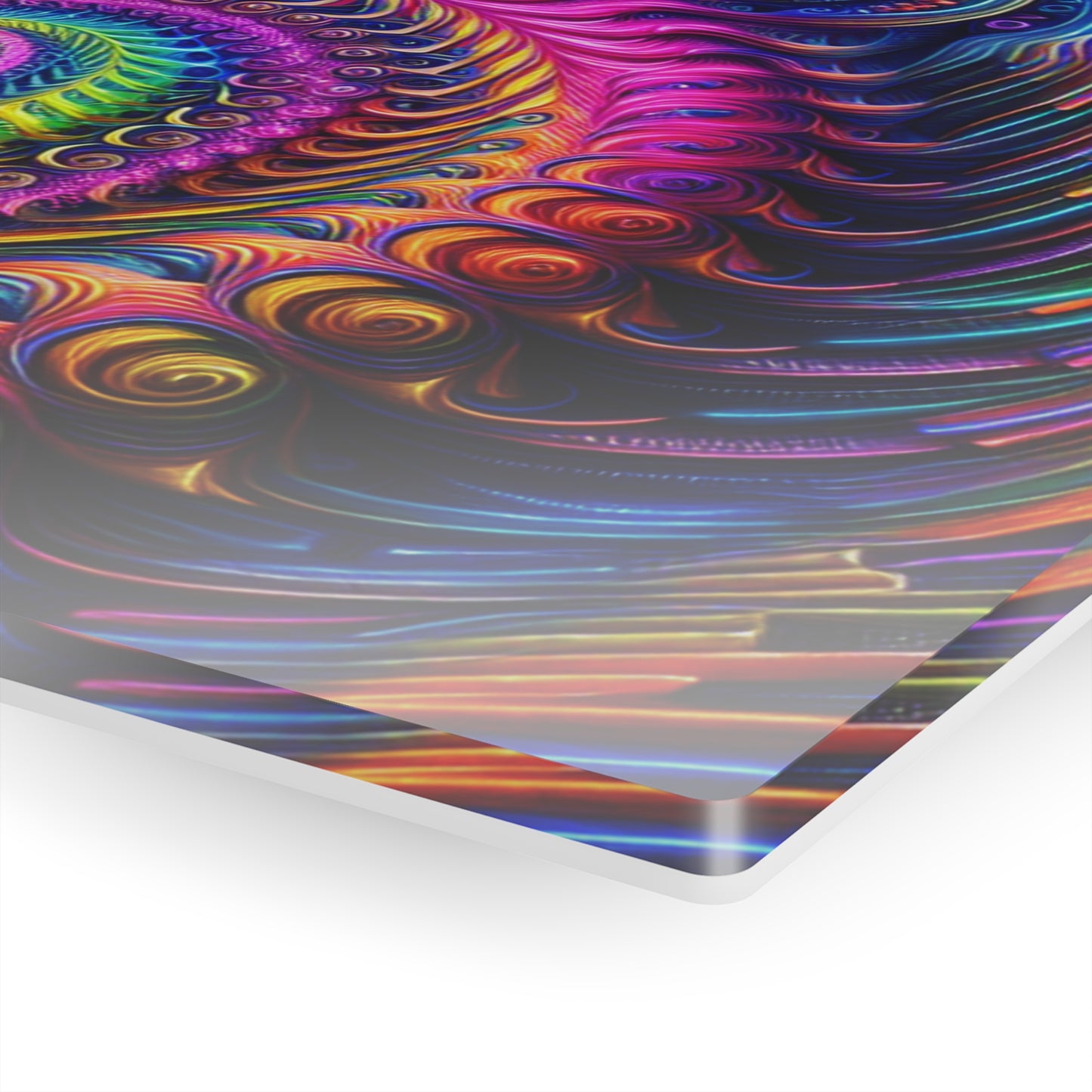 Neon Infinity Vivacity Trippy infity Pattern 1/4" Glossy Acrylic Art