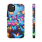 "Neon Butterflies Awakening" NEON Butterflies Tough Phone Case