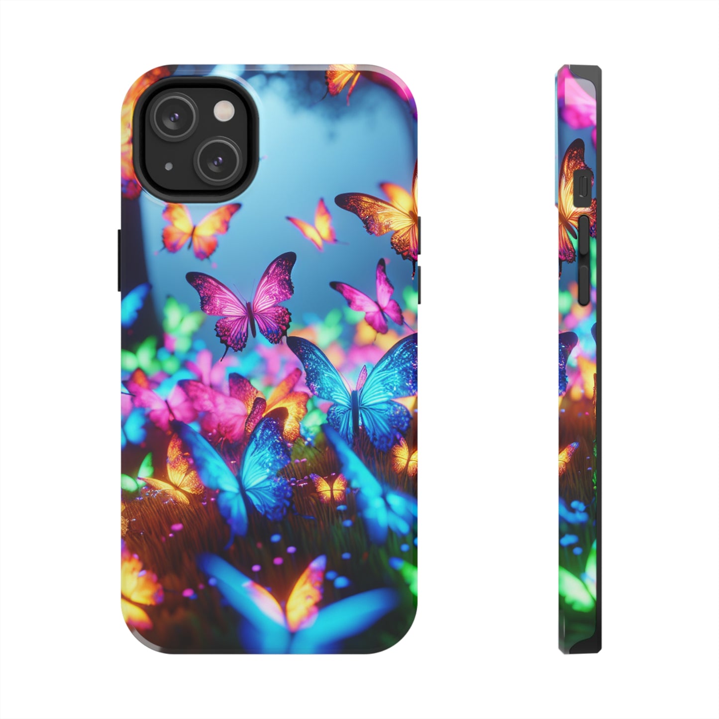 "Neon Butterflies Awakening" NEON Butterflies Tough Phone Case