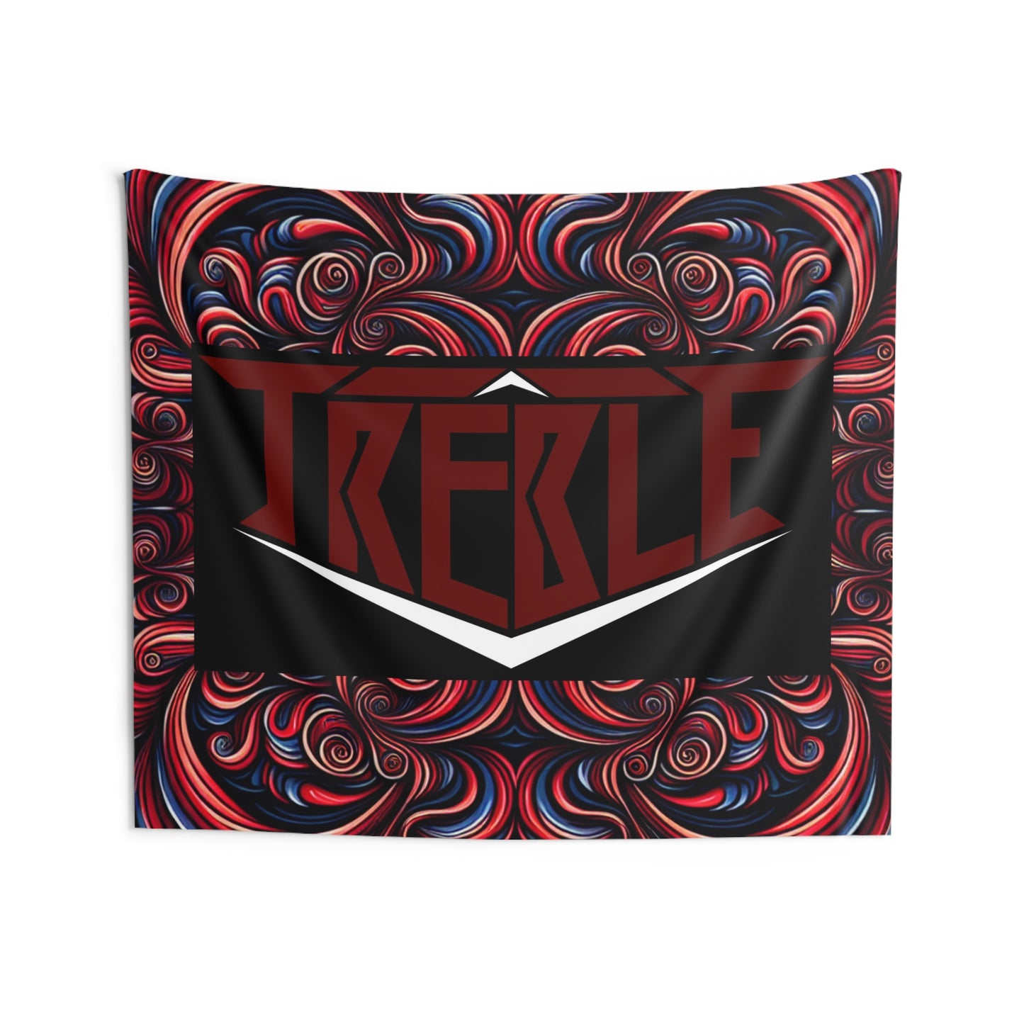Treble Wine-scape Infinity. Red & Black Infinity Patterns Art Tapestry